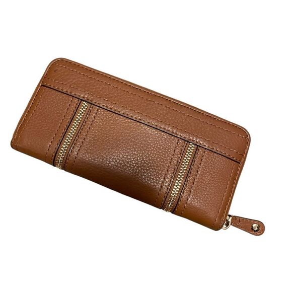 Michael Kors Moxley Zip Around Leather Wallet Deep Tan - Picture 3 of 6